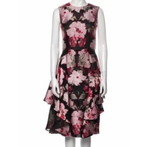 NWT Alexander McQueen Floral Print Dress Size 42 $7700 - Picture 3 of 9